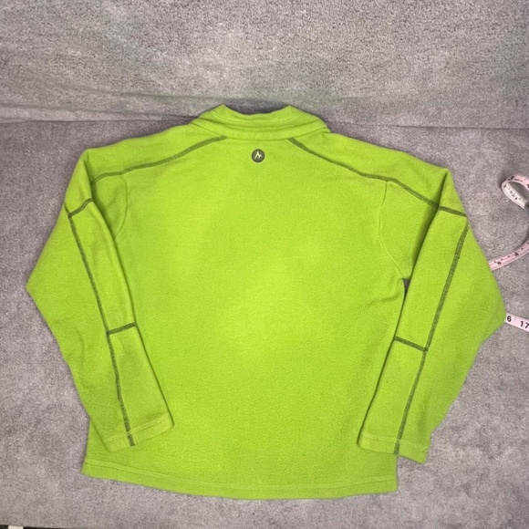 Marmot Kids’ Fleece Full Zip Neon Sweater Jacket Sz L Green Outdoor Hunting Fall - Picture 7 of 12